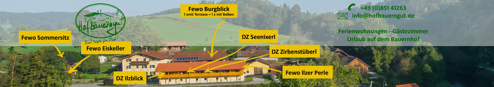 Ferienwohnungen und Gästezimmer – Urlaub auf dem Bauernhof  –  Passau – Hofbauerngut Sprödhuber